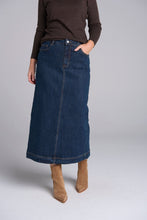 Load image into Gallery viewer, GC Long Denim Skirt Indigo Blue Size 14 ONLY