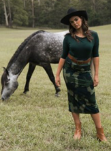 Load image into Gallery viewer, Whitney Maxi Tube Skirt Camo Size 10-12 ONLY