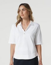 Load image into Gallery viewer, GC3307 White 1/2 Sleeve Polo Tee
