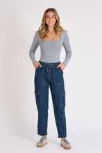 Load image into Gallery viewer, 1015419 Dark Denim Jean with Pocket detail
