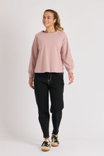 Load image into Gallery viewer, Collar Detailed Long Sleeve Tee Rose
