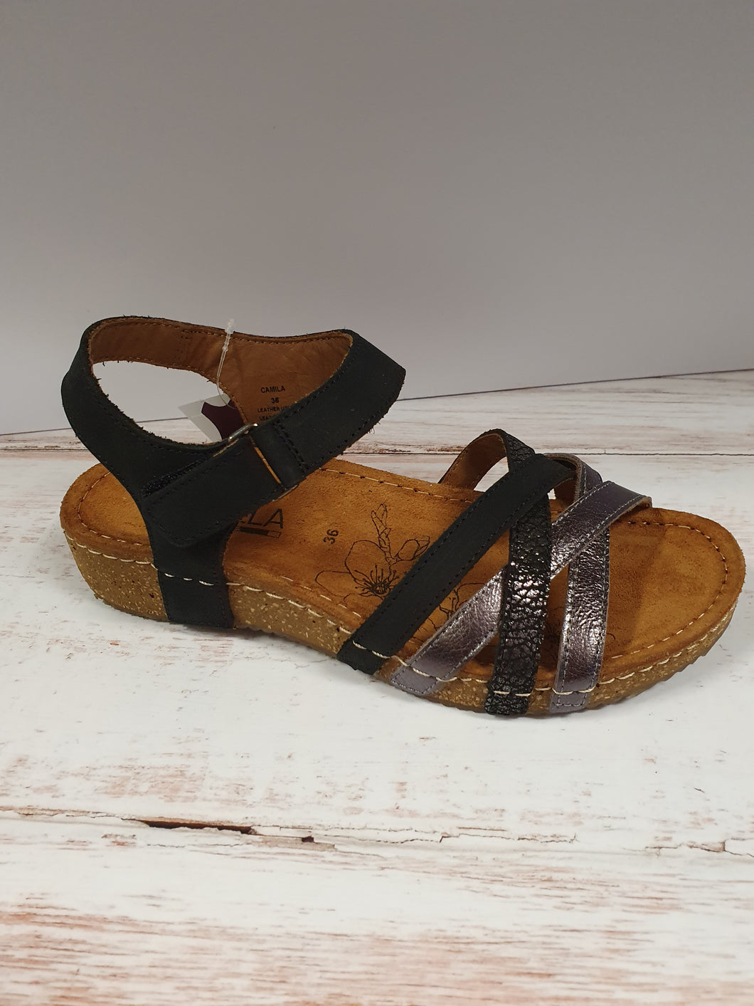 Camila Sandal Black Multi