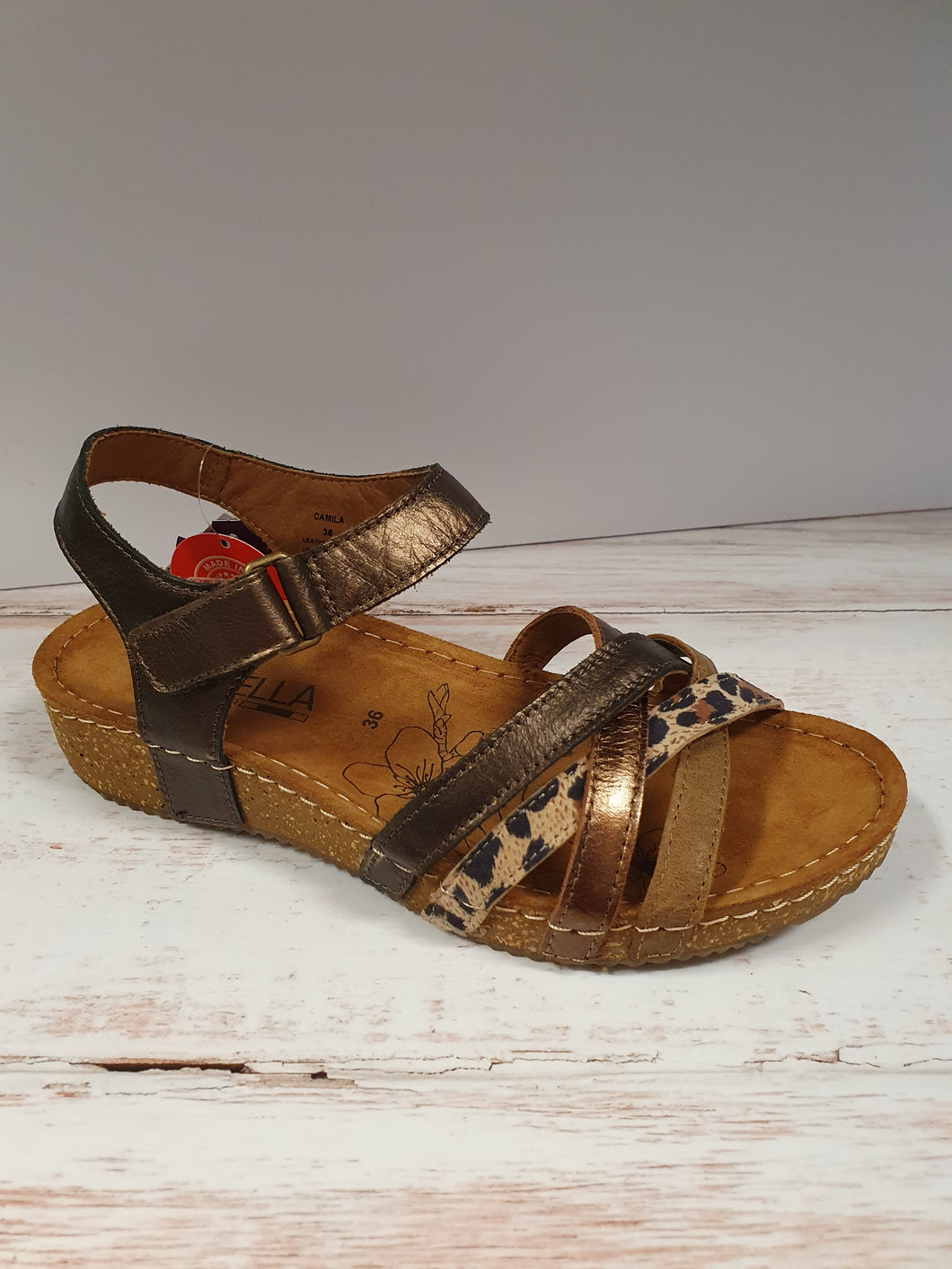 Camila Sandal Brown Multi