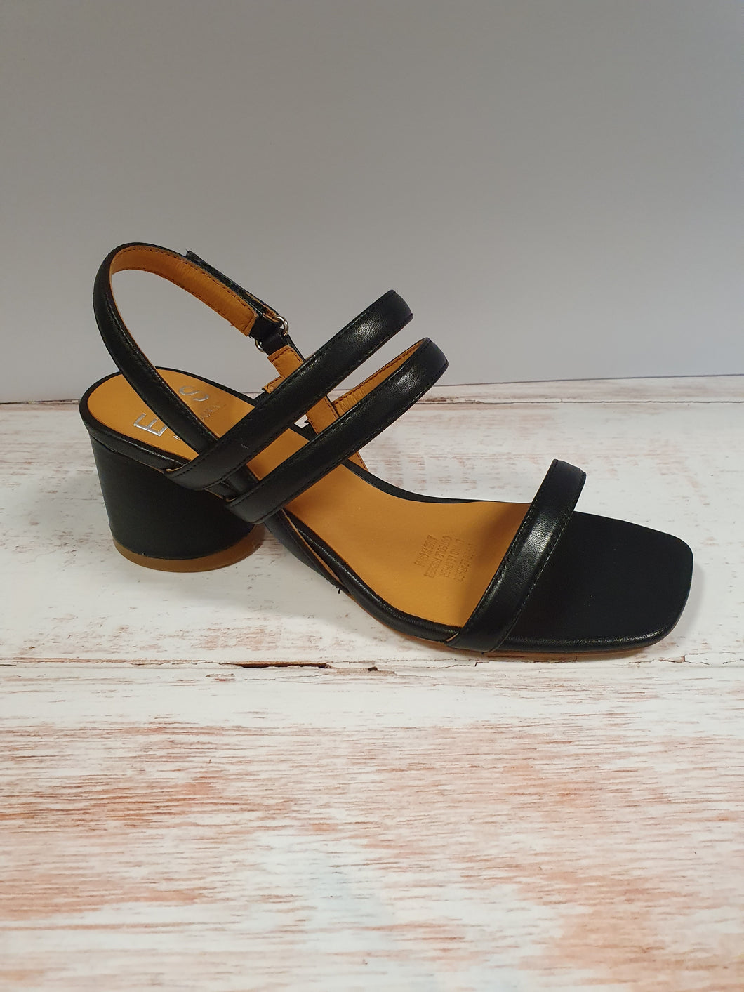 Petella Black Strappy Heel