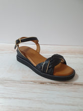 Load image into Gallery viewer, Soma Black/Gold Sandal
