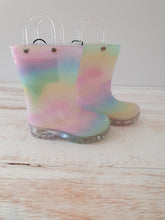 Load image into Gallery viewer, Rainbow flashing Lights Gumboots
