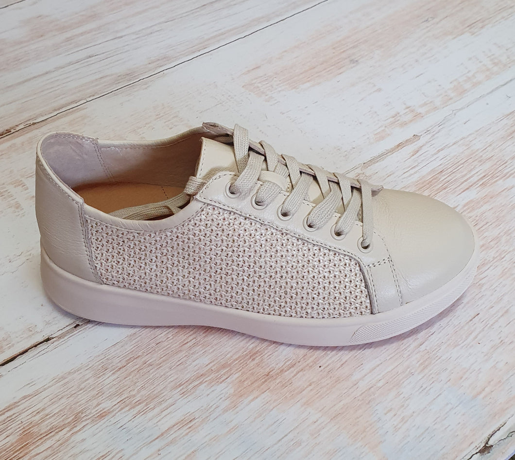 Ackla Beige Milk Sneaker Size 41/10 ONLY
