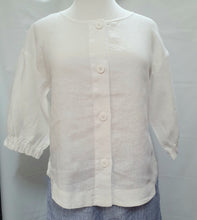 Load image into Gallery viewer, GA539 White Linen Top
