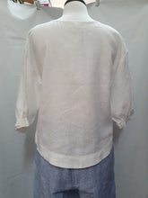 Load image into Gallery viewer, GA539 White Linen Top
