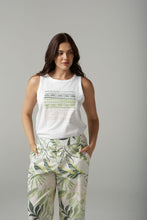 Load image into Gallery viewer, CPS1383-232 Palm Print Tank top White
