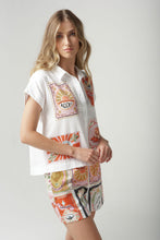 Load image into Gallery viewer, CPS1437-230 Rodeo Print Cap Sleeve Shirt
