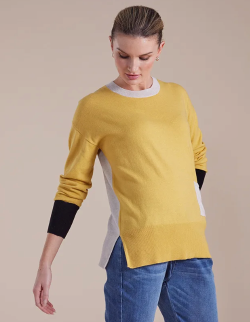 YTMW43532 Marigold Block Knit