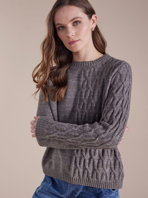 YTMW43529 Sage Cable Knit