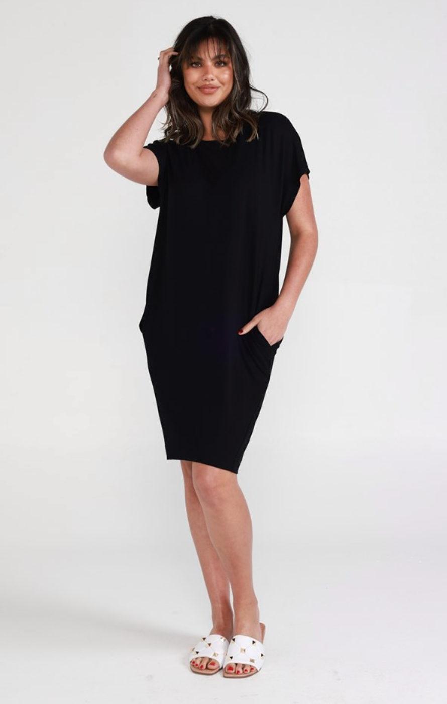 Nicks Tee Dress Black SIZE Small ONLY