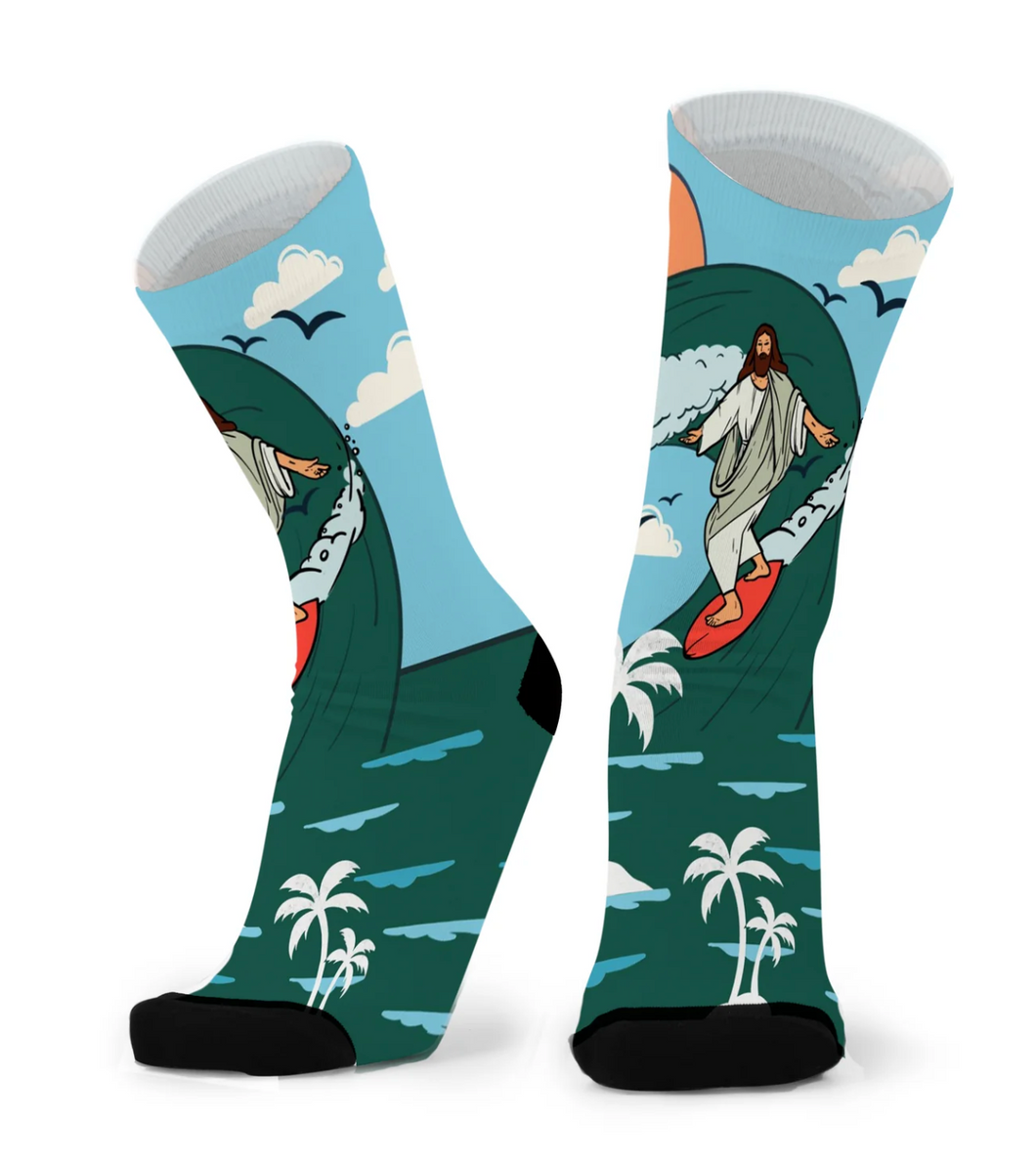 Heavenly Hang 10 Sock