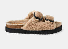 Load image into Gallery viewer, Molly Beige Faux Wool Slide
