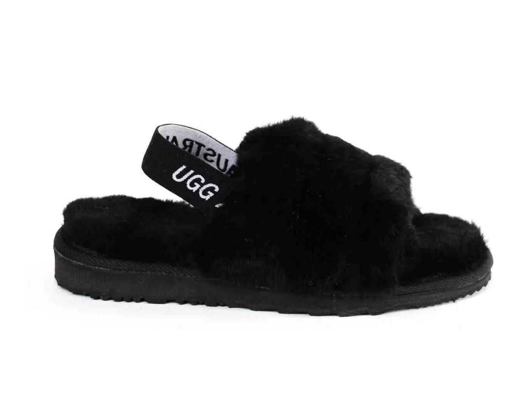 Bella Black Ugg Slide