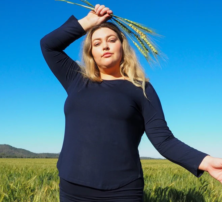 Adele Long Sleeve Tee Navy