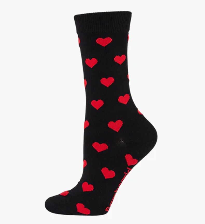 Bamboo Crew Sock Hearts