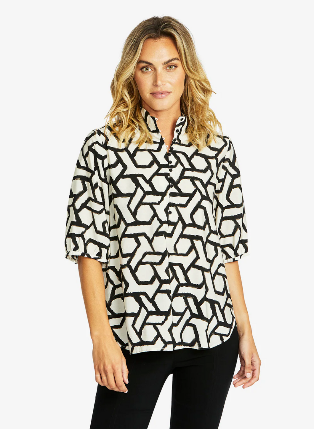 P575346 Camille Button Top