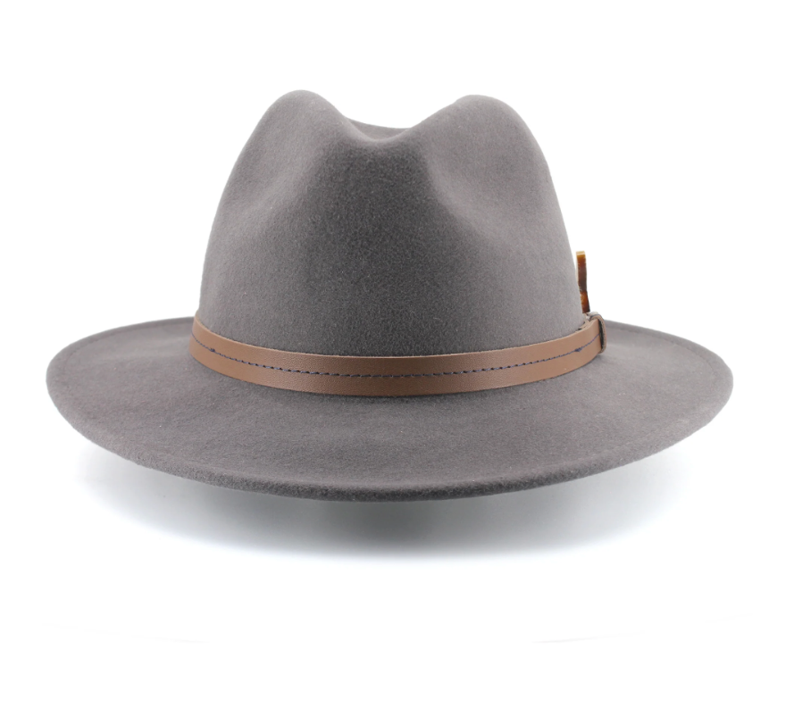 TJ013 Simpson Adventurer Wool Felt Charcoal Hat