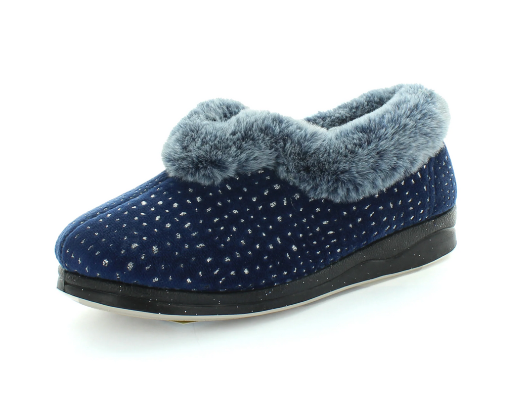 Eriana V-Cut Slipper Navy