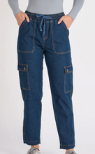 Load image into Gallery viewer, 1015419 Dark Denim Jean with Pocket detail
