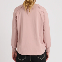 Load image into Gallery viewer, Collar Detailed Long Sleeve Tee Rose
