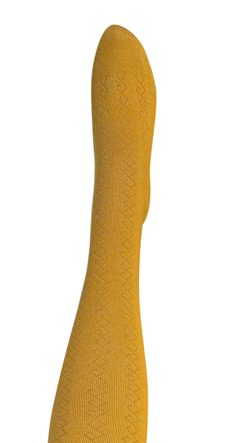 Geo Ochre Merino Tights
