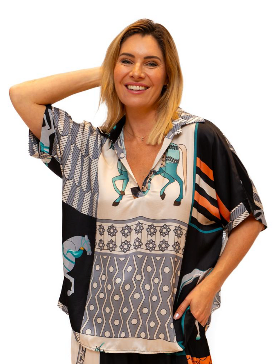 Helen of Troy Horse Print Shirt