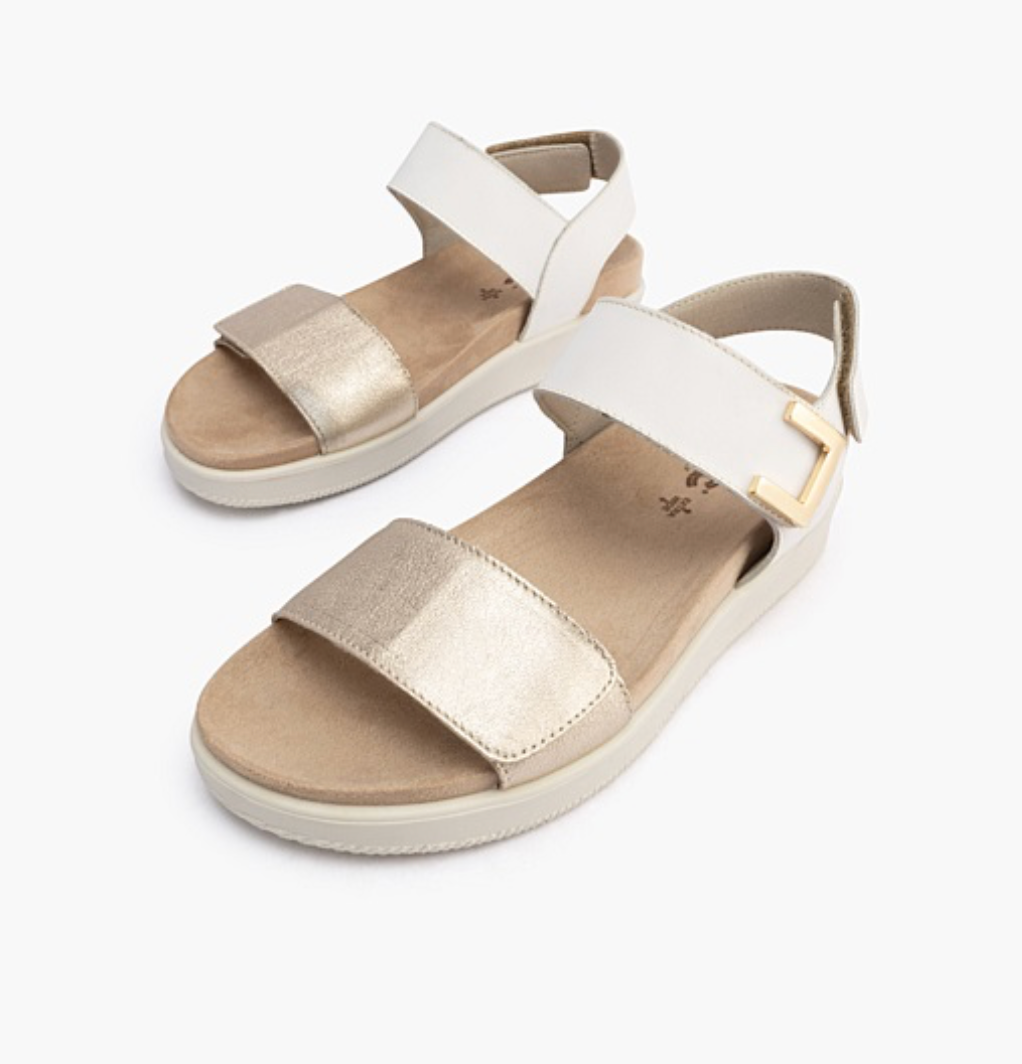 Daisy Platinum/White Sandal