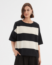 Load image into Gallery viewer, 24A3535 Boxy Stripe Top
