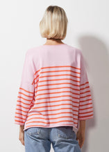 Load image into Gallery viewer, ZP6625 Petal Pink Striped Sweater Size Medium ONLY
