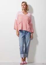 Load image into Gallery viewer, ZP6625 Petal Pink Striped Sweater Size Medium ONLY
