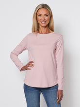 Load image into Gallery viewer, 40176 Long Sleeve Crew Neck Tee Blush SIZE 18 ONLY
