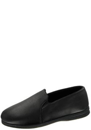 Enron Black Leather Slipper