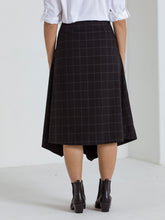 Load image into Gallery viewer, YTMW35027 Draped Check Skirt Black SIZE 12 &amp; 16 LEFT
